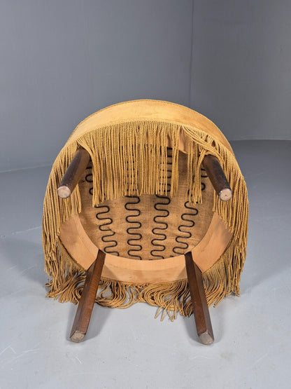 Vintage Danish Lounge Chair Gold Velour 1930s Boudoir Suite EB8978 VCLO - UKDK FURNITURE