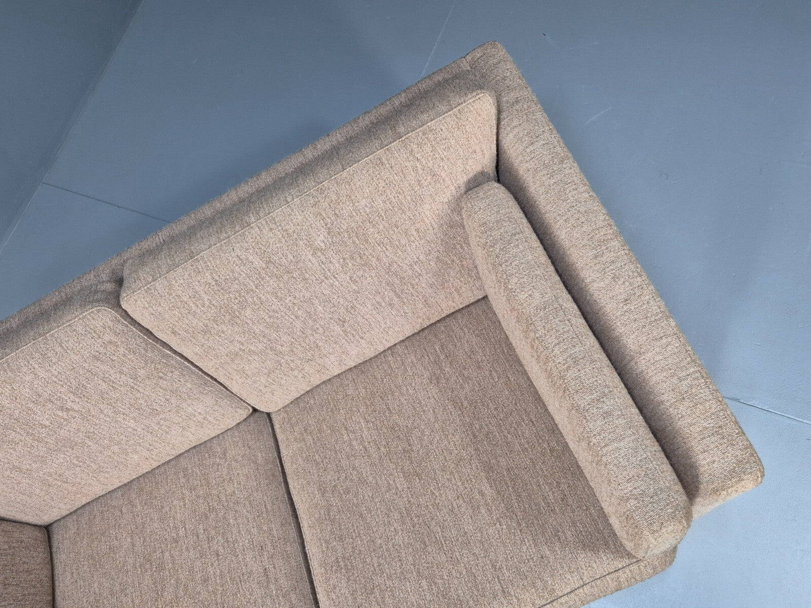 Vintage Danish Mid Century 2 Seat Sofa Beige Wool 1970s EB9668 M2SS - UKDK FURNITURE