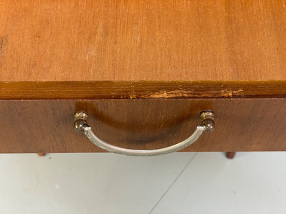 Vintage Meredew Bedside Cabinet Walnut Brass Mid Century 1950s EB9829 MWOO - UKDK FURNITURE