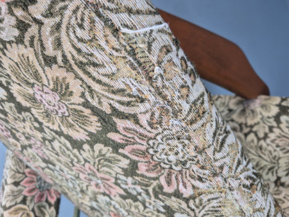 Vintage Parker Knoll Wingback Armchair 1960s Floral Print Retro EB10426 MNOR7