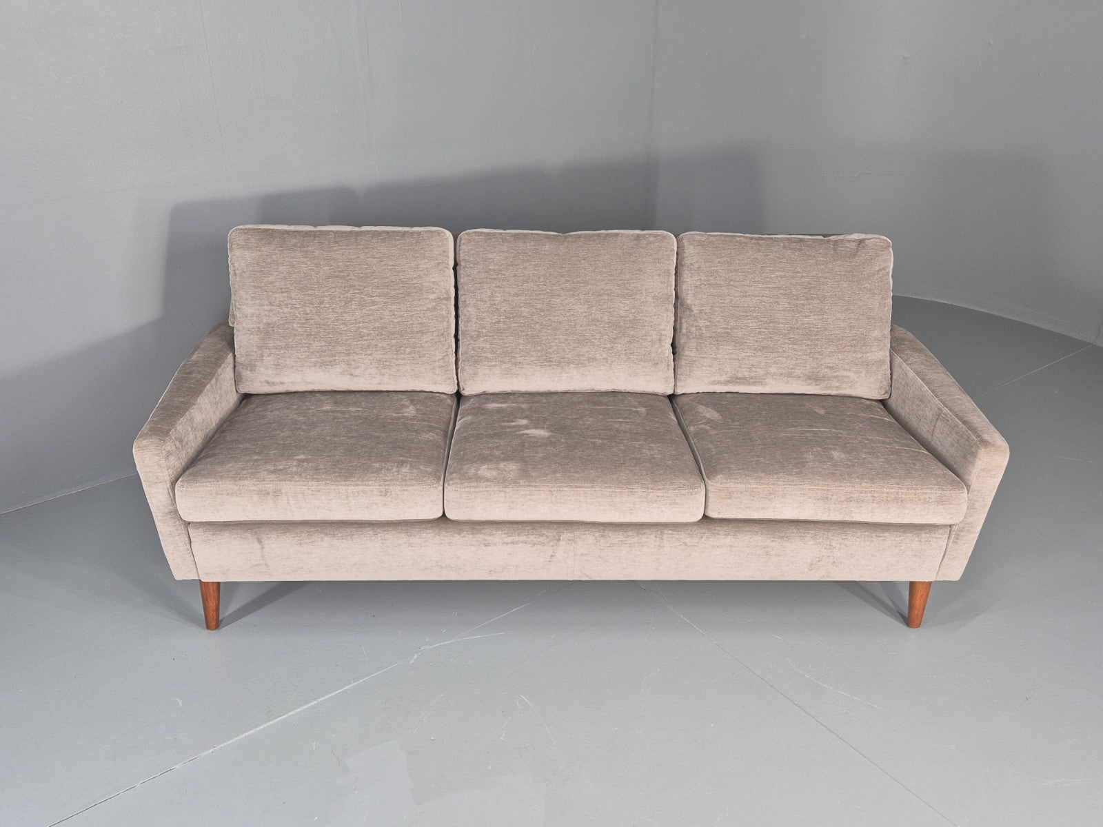 Vintage Danish 3 Seat Settee Mid Century 1960s New Upholstery EB11820 M3SS4