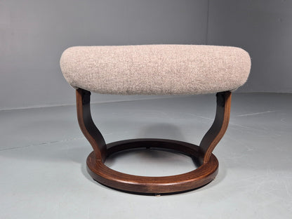 Stressless Style Footstool New Upholstery 1990s Retro EB10985 MFOO4