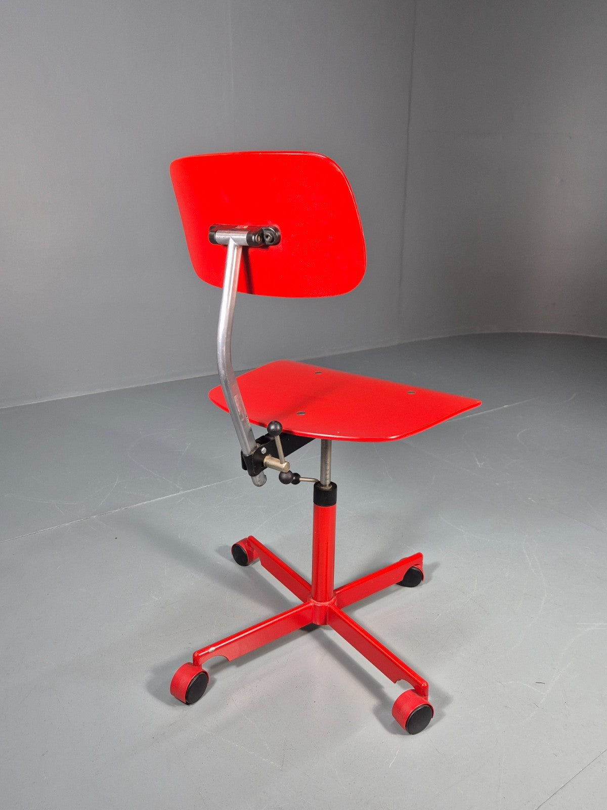 1960s Kevi Task Desk Chair Jorgen Rasmussen MCM Danish Retro Red EB10808 MSWI3