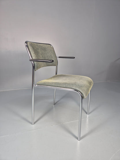 6 1980s Retro Stacking Chairs Chrome Frame Swedish Design Retro MCM EB10606 MSTA7