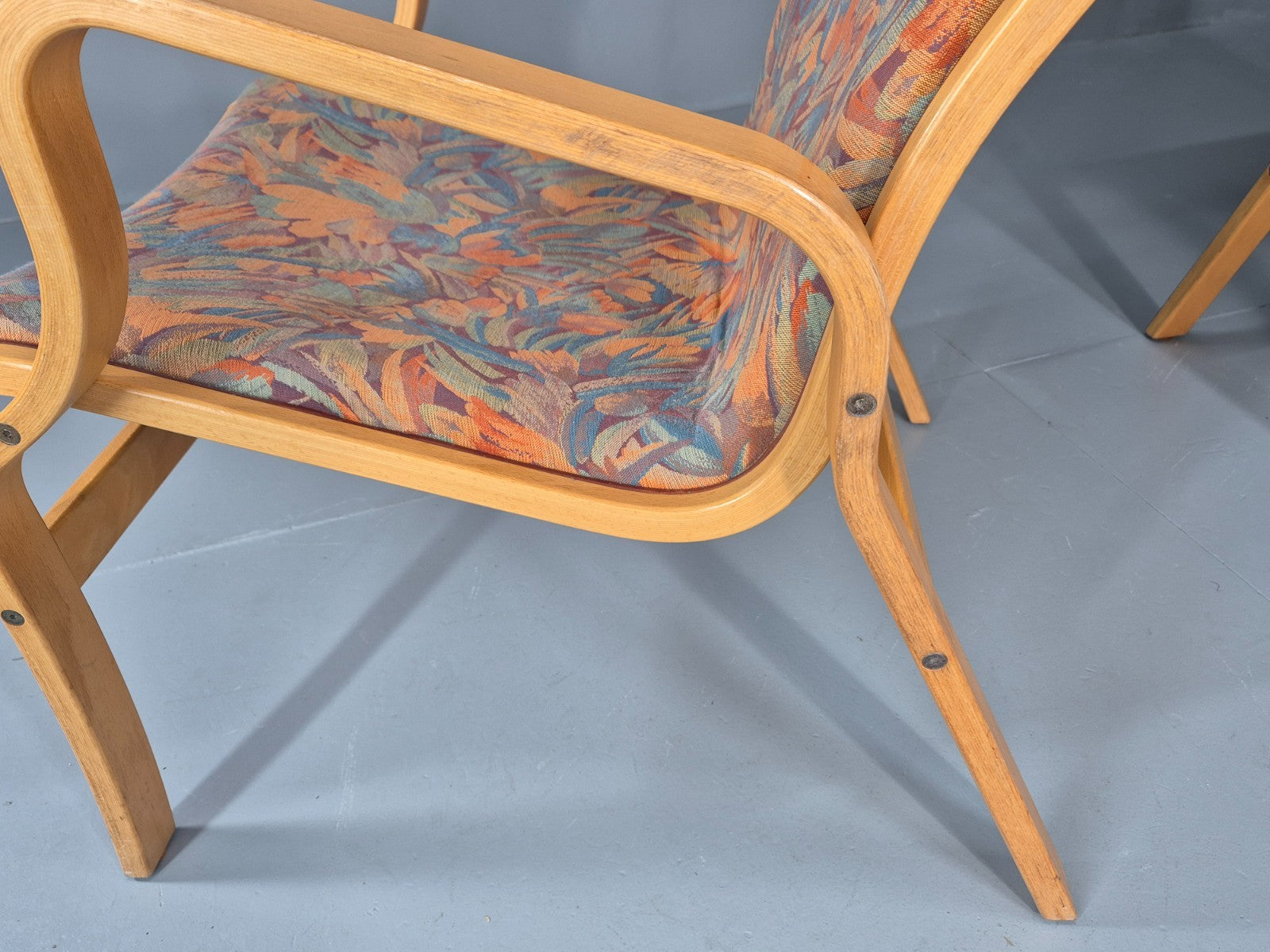 2  Vintage Bentwood Lounge Chairs Finn Ostergaard 1980s Retro MCM EB111339 MBEN13