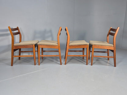 4 Danish Style Teak Dining Chairs Mid Century 1960s Retro MCM EB9694 MDIN - UKDK FURNITURE