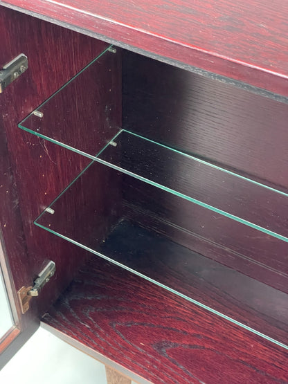 Vintage Oak Glazed Bookcase By Beaver & Tapley Dark Stained EB11499 MWOO5