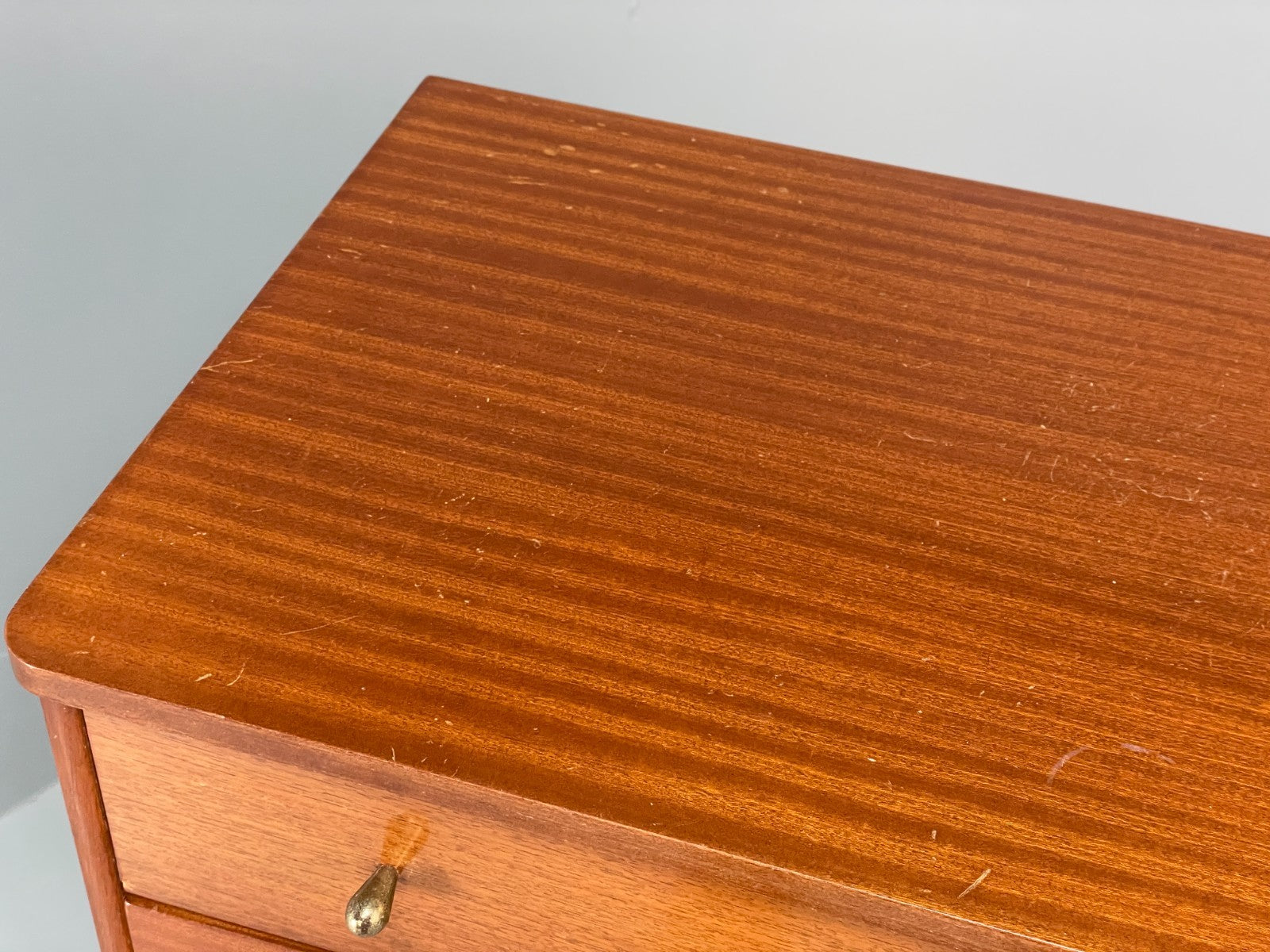 Vintage Austinsuite Chest Of Drawers Walnut Brass Handles 1960s EB10677 MWOO7