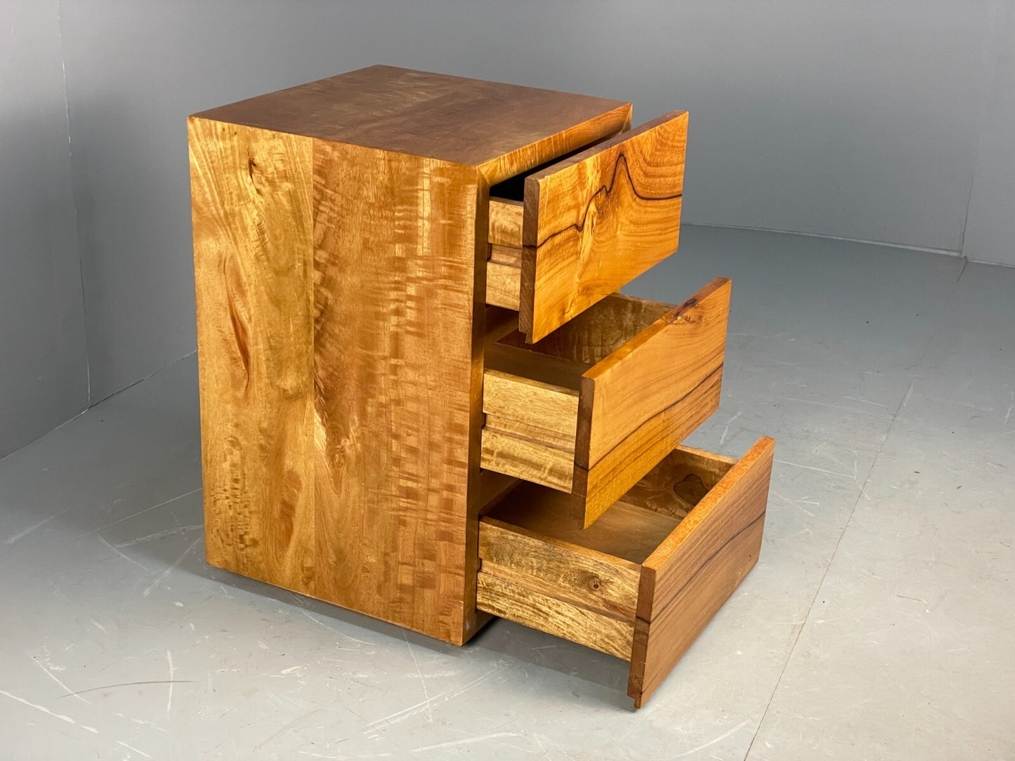 Vintage Chest Of Drawers Solid Spalted Hardwood 1980s EB7564 MWOO - UKDK FURNITURE