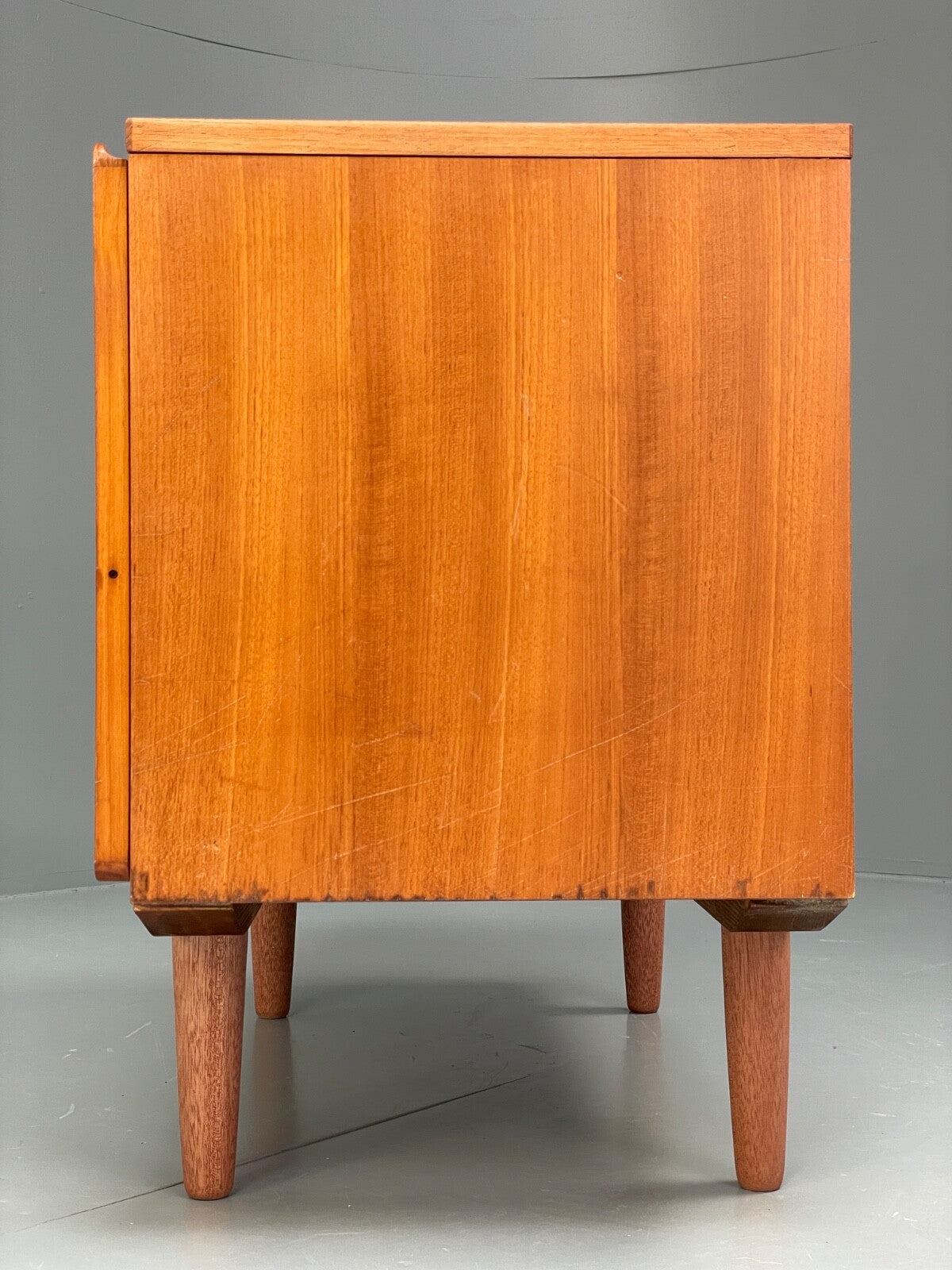 Vintage Teak Media Unit Drop Door Cabinet By Beaver & Tapley EB9743 MWOO - UKDK FURNITURE