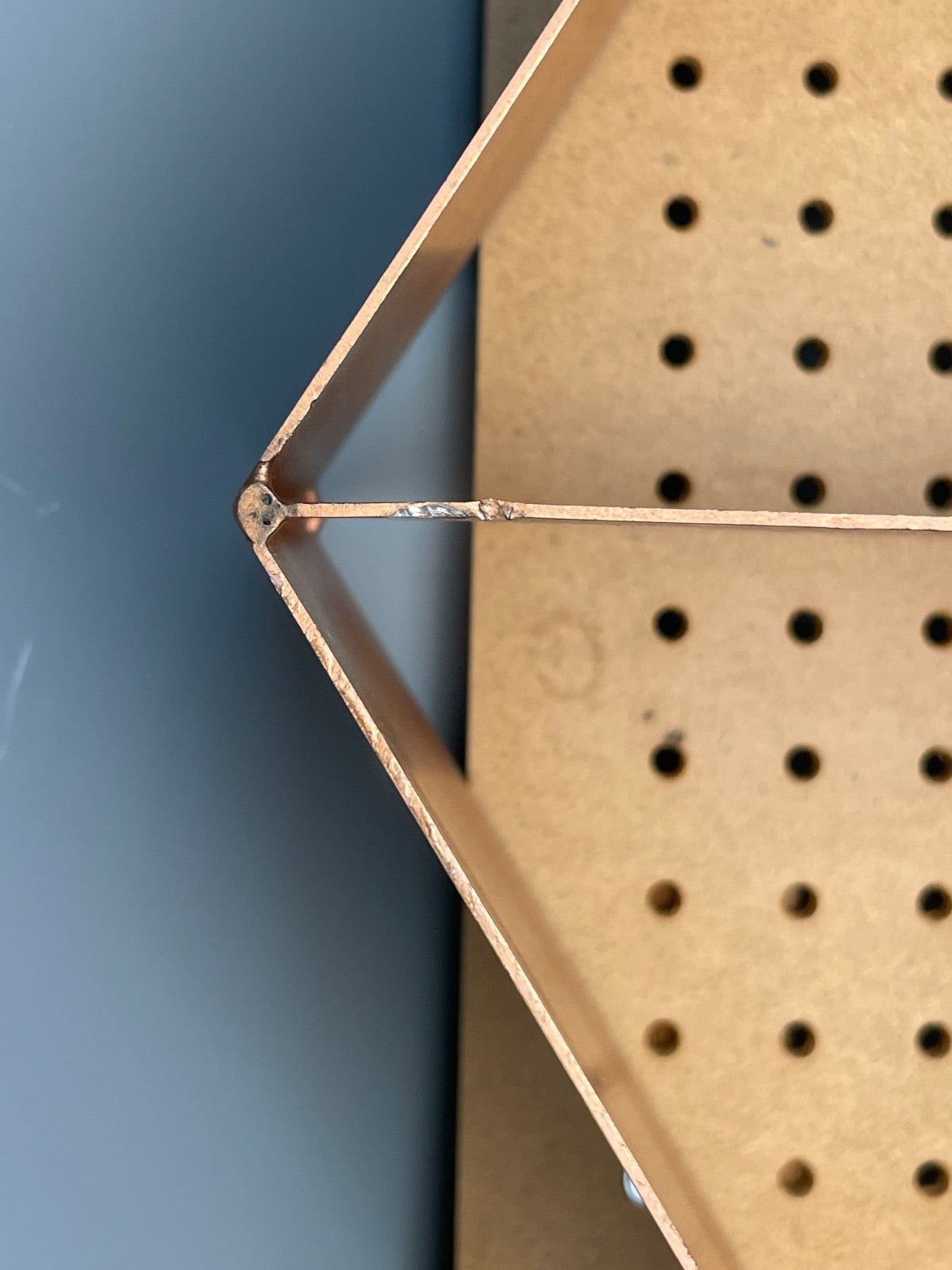 Hexagonal Wall Shelving Rose Gold Modern Metal EB10592 MWOO4