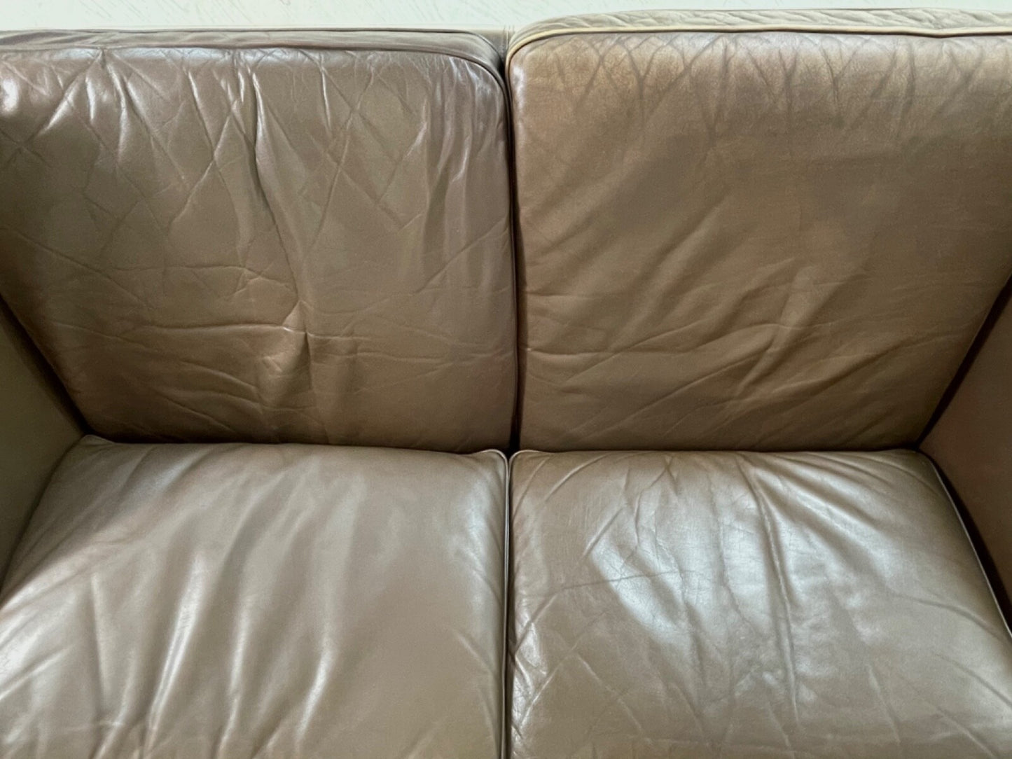 Leather Two Seat Sofa Vintage Danish 1970s Retro Thams Style EB4087 M2SS10