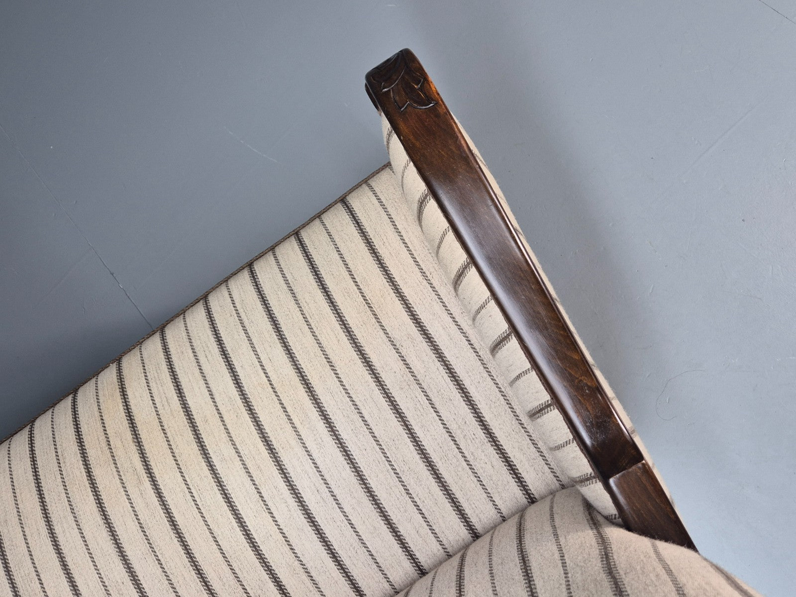 1950s Three Seater Settee Vintage Danish Cream and Grey Retro Deco EB11351 V3SS15