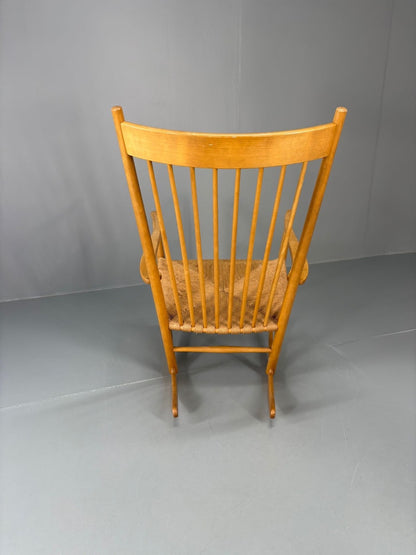Mid Century Hans Wegner Rocking Chair J16 Frederica Stolefabrik EB10992 MNOR2
