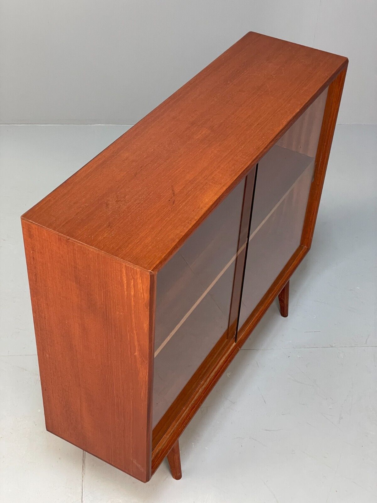 Vintage Teak Glazed Bookcase By Herbert E. Gibbs Retro Shelving EB8834 MWOO - UKDK FURNITURE