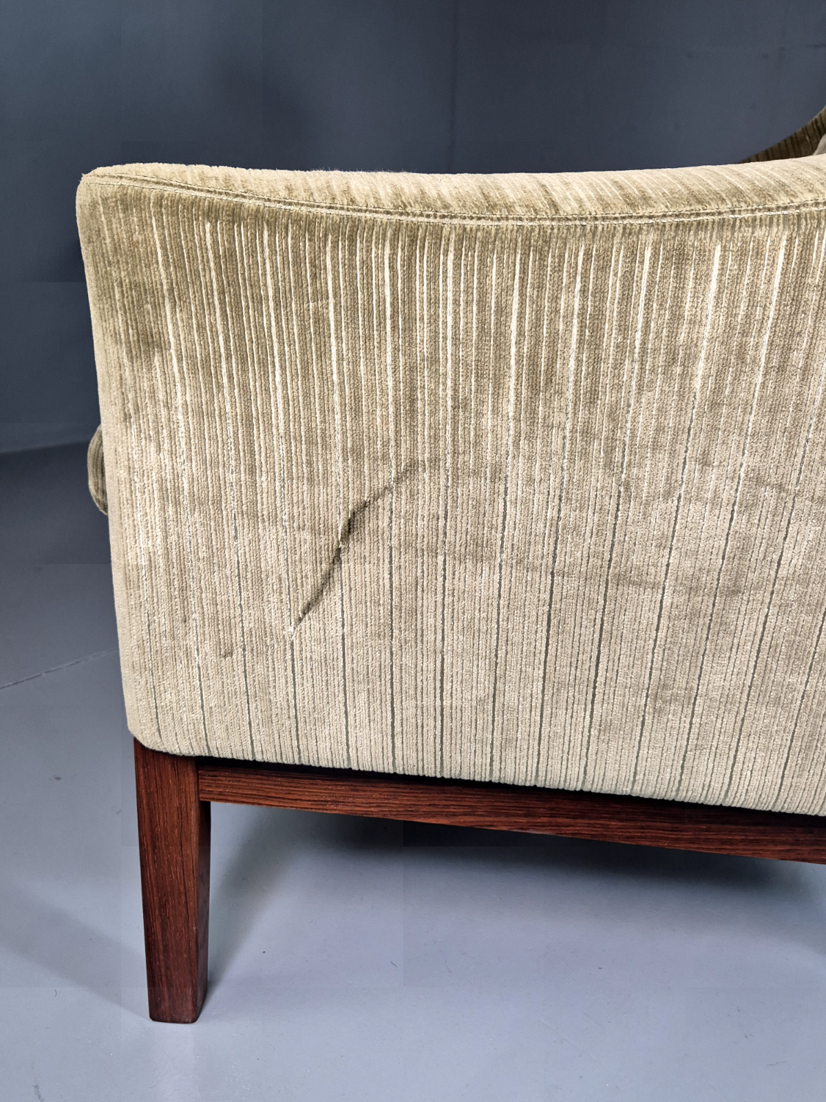 Vintage Swedish Wingback Chair Green Rosewood Bender Ikea 1960s MCM EB6997 MNOR13