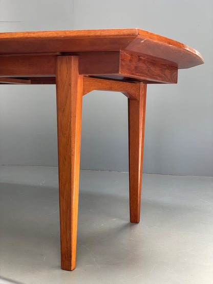 Vintage Gordon Russell Dining Table Extending Walnut & Teak 1960s EB9517 MWOO - UKDK FURNITURE
