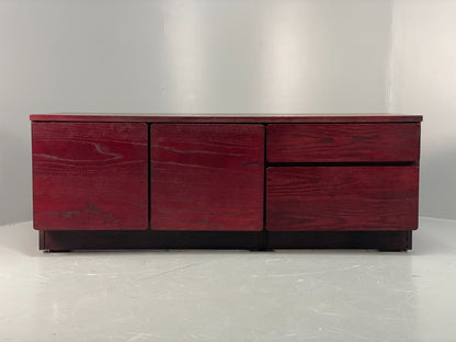 Vintage Low Oak Sideboard Drawers Beaver & Tapley 1980s Tv Unit EB11540 MWOO0