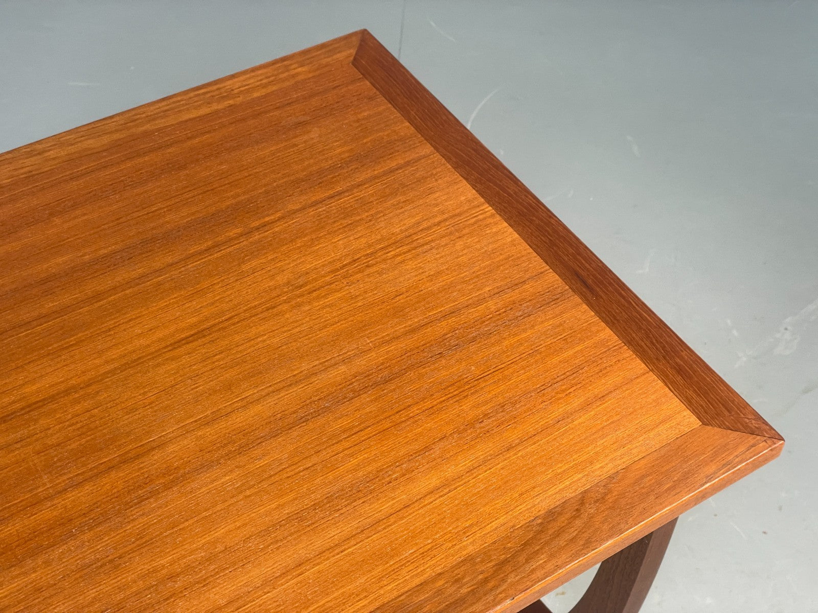 Vintage Teak Side Table On Castors 1970s Mid Century Modern EB10678 MWOO4