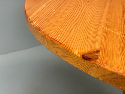 Vintage Round Solid Pine Dining Table By Hamlet Furniture 1970s EB9521 MWOO - UKDK FURNITURE