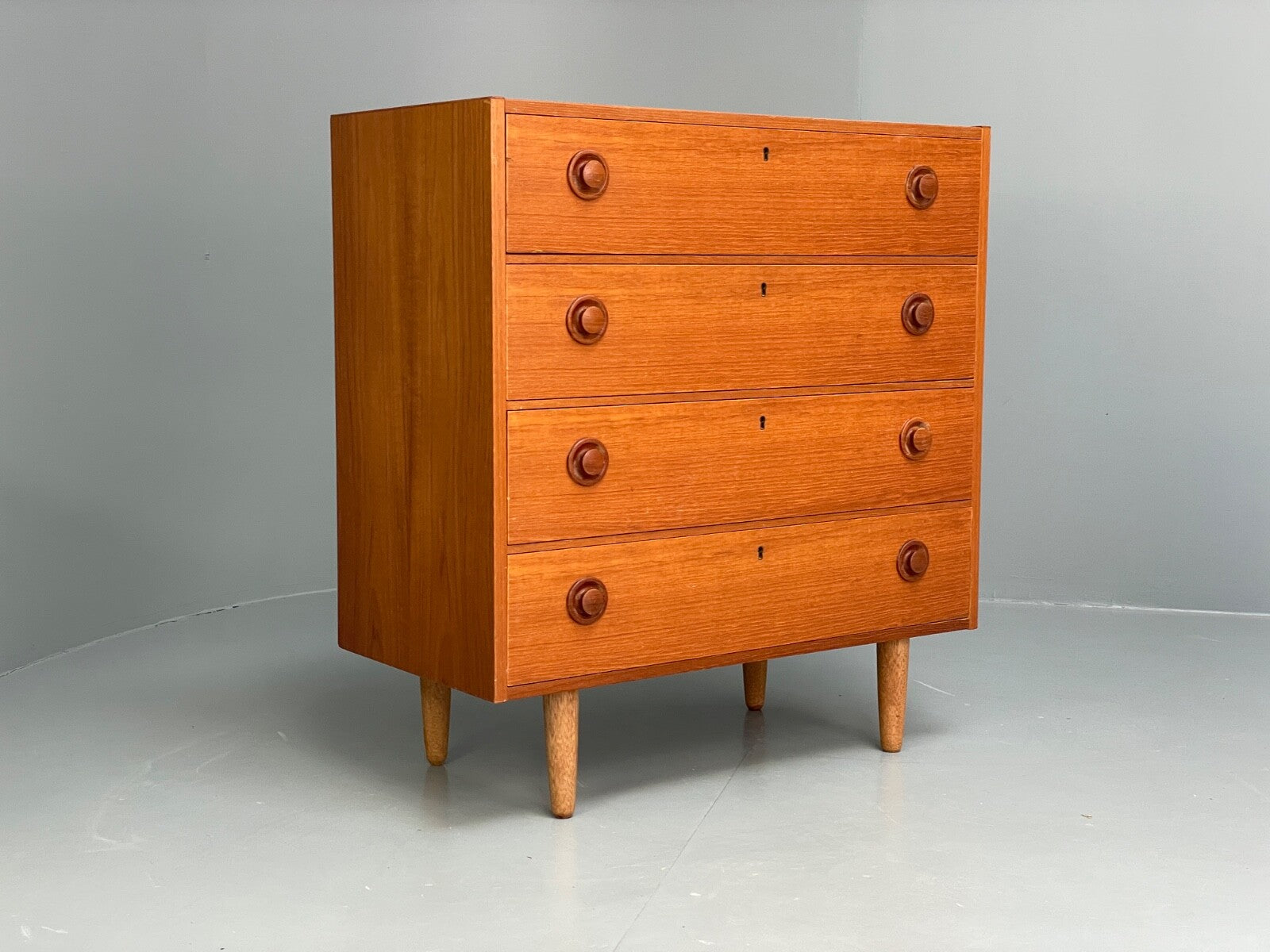Mid Century Teak Chest Of Drawers By Erik Franssons Retro Scandi EB9824 MWOO - UKDK FURNITURE