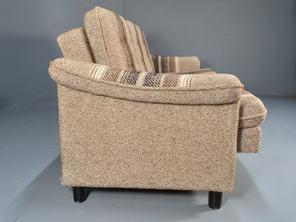 Vintage Danish 1970s Sofa Bed Wool Stripe Retro MCM EB9590 M4SS - UKDK FURNITURE