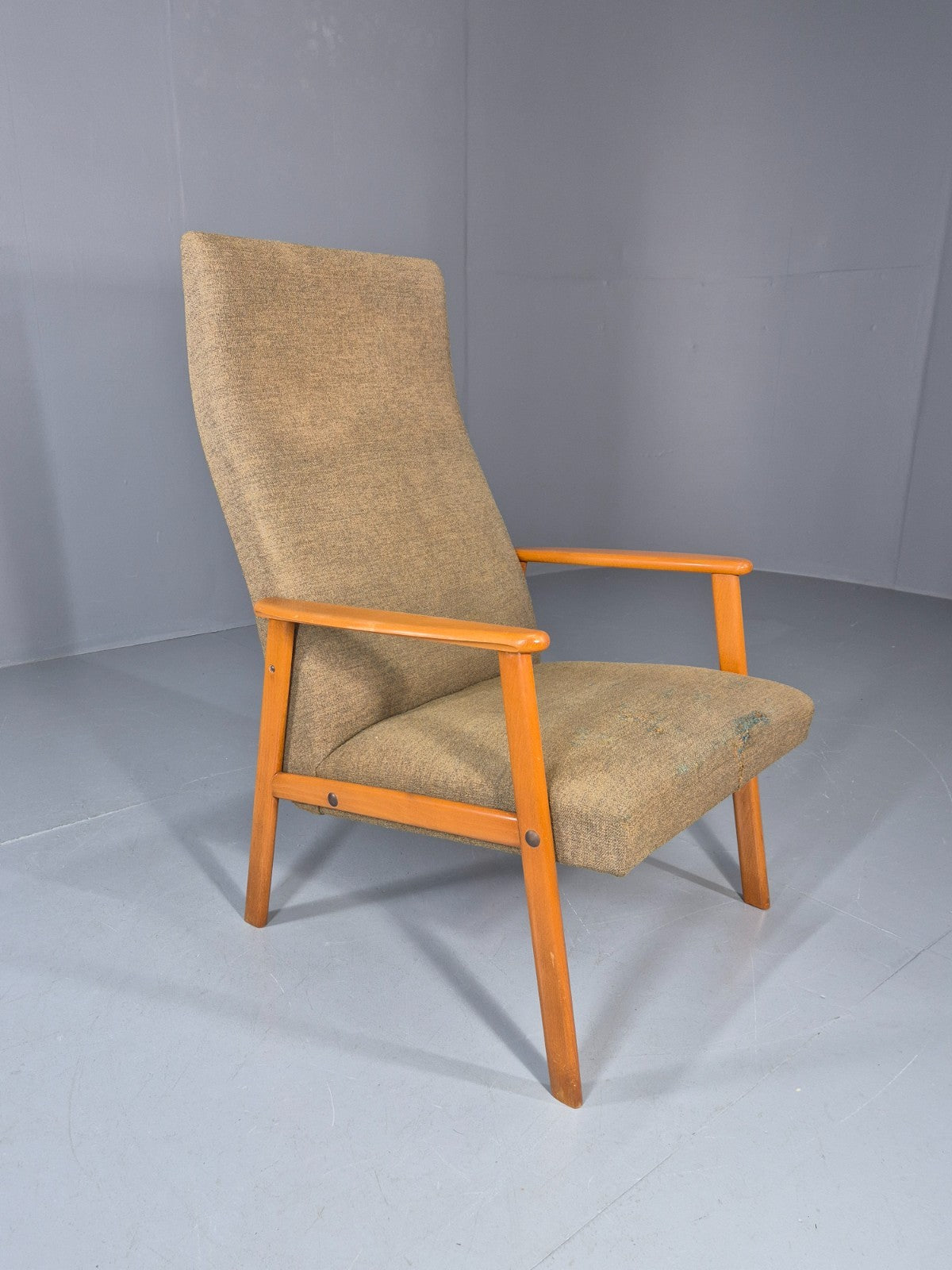 Vintage Lounge Chair Danish Mid Century Retro Beech Frame 1960s EB11294 MNOR5