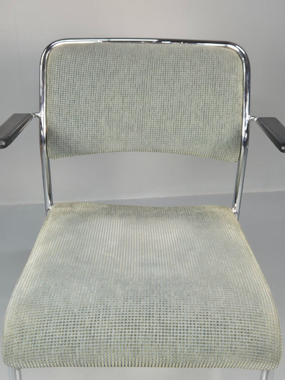 6 1980s Retro Stacking Chairs Chrome Frame Swedish Design Retro MCM EB10606 MSTA12