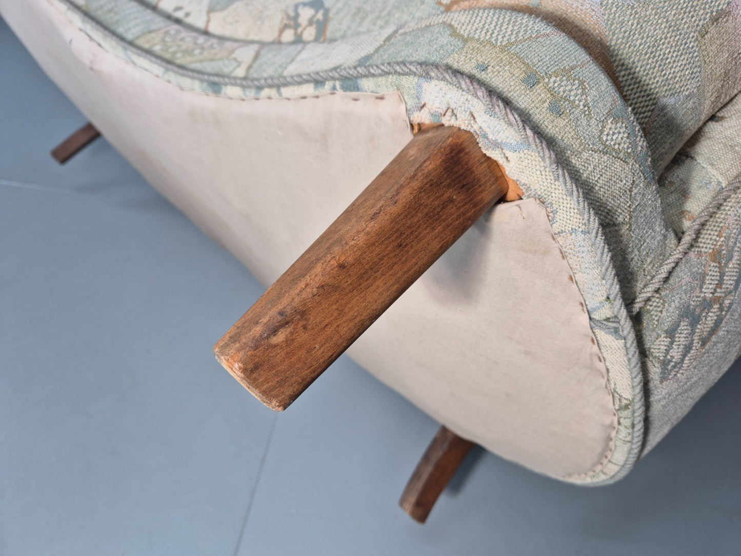 Vintage Two Seater Danish Curved Banana Sofa 1930s Art Deco Retro EB10792 M2SS10