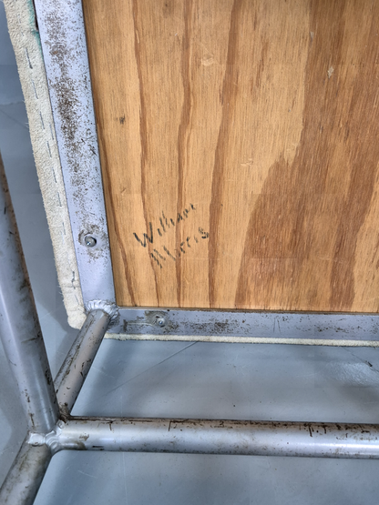 Vintage Gym High Stool Steel and Suede Pommel Mid 20th C EB7377 MFOO13