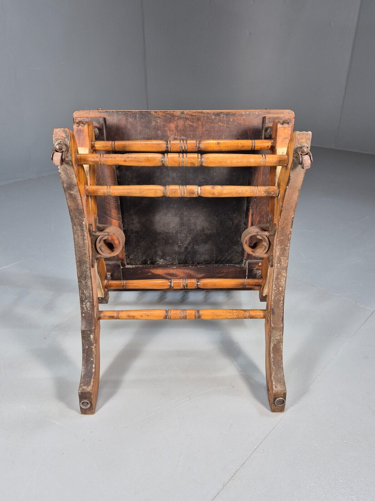 An Edwardian Mahogany Rocking Chair American Style Green Velvet EB9408 VCLO - UKDK FURNITURE
