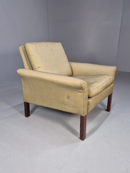 Vintage Danish Lounge Chair Cotton 1960s Retro MCM EB3166 MNOR8