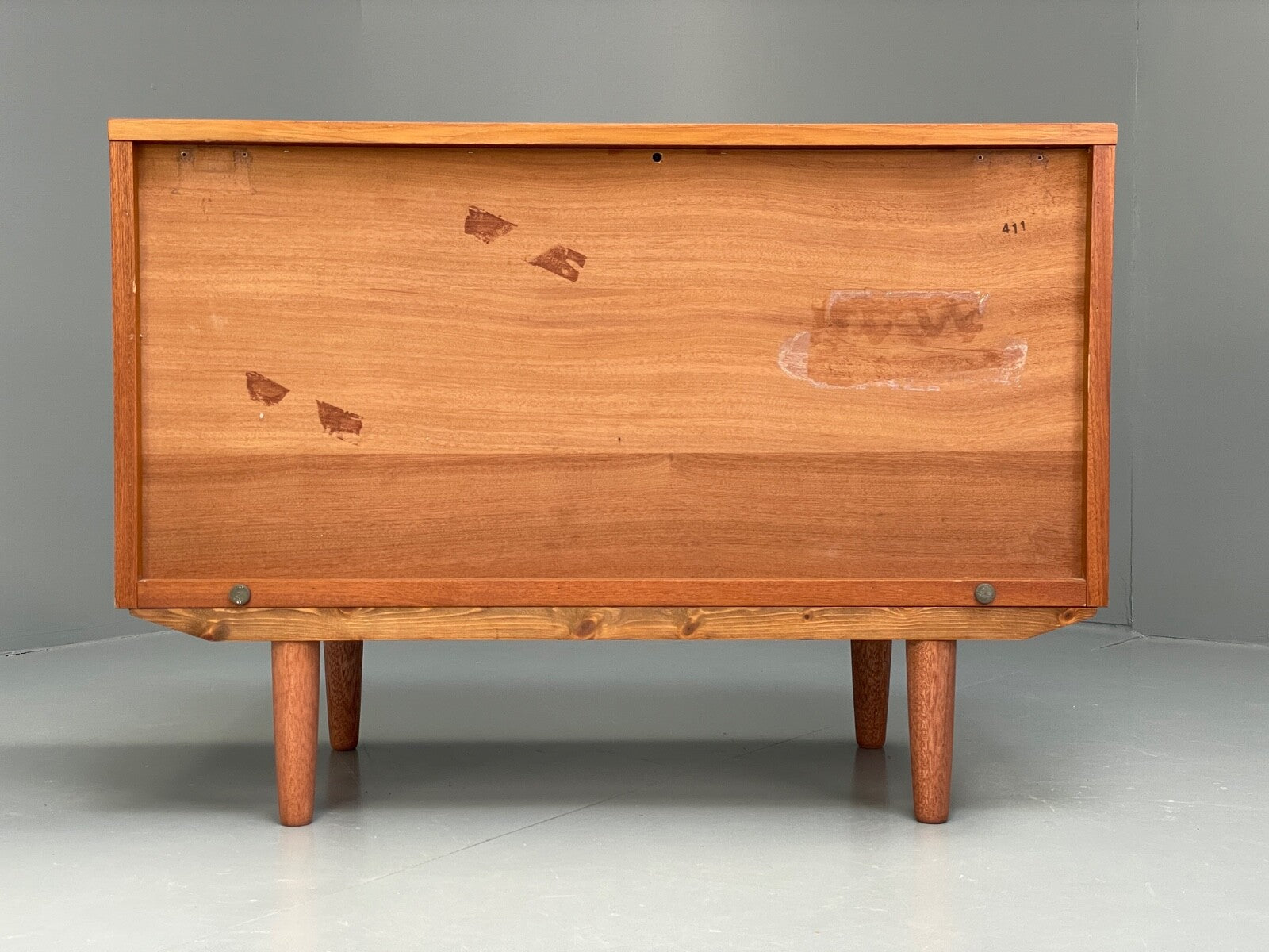 Vintage Teak Media Unit Drop Door Cabinet By Beaver & Tapley EB9743 MWOO - UKDK FURNITURE