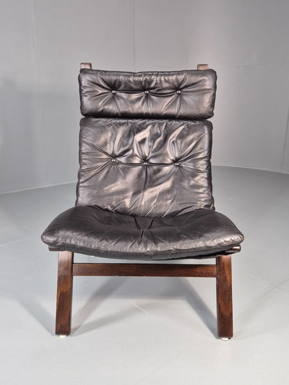 Vintage Farstrup Lounge Chair Danish Design 1970s Retro Leather MCM EB11320 MBEN3