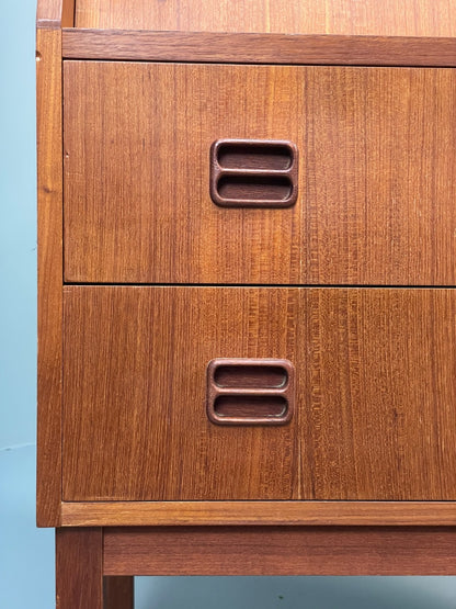 Vintage Danish Teak Bureau Retro 1970s Drawers By Gunnar Nielsen EB10964 MWOO10