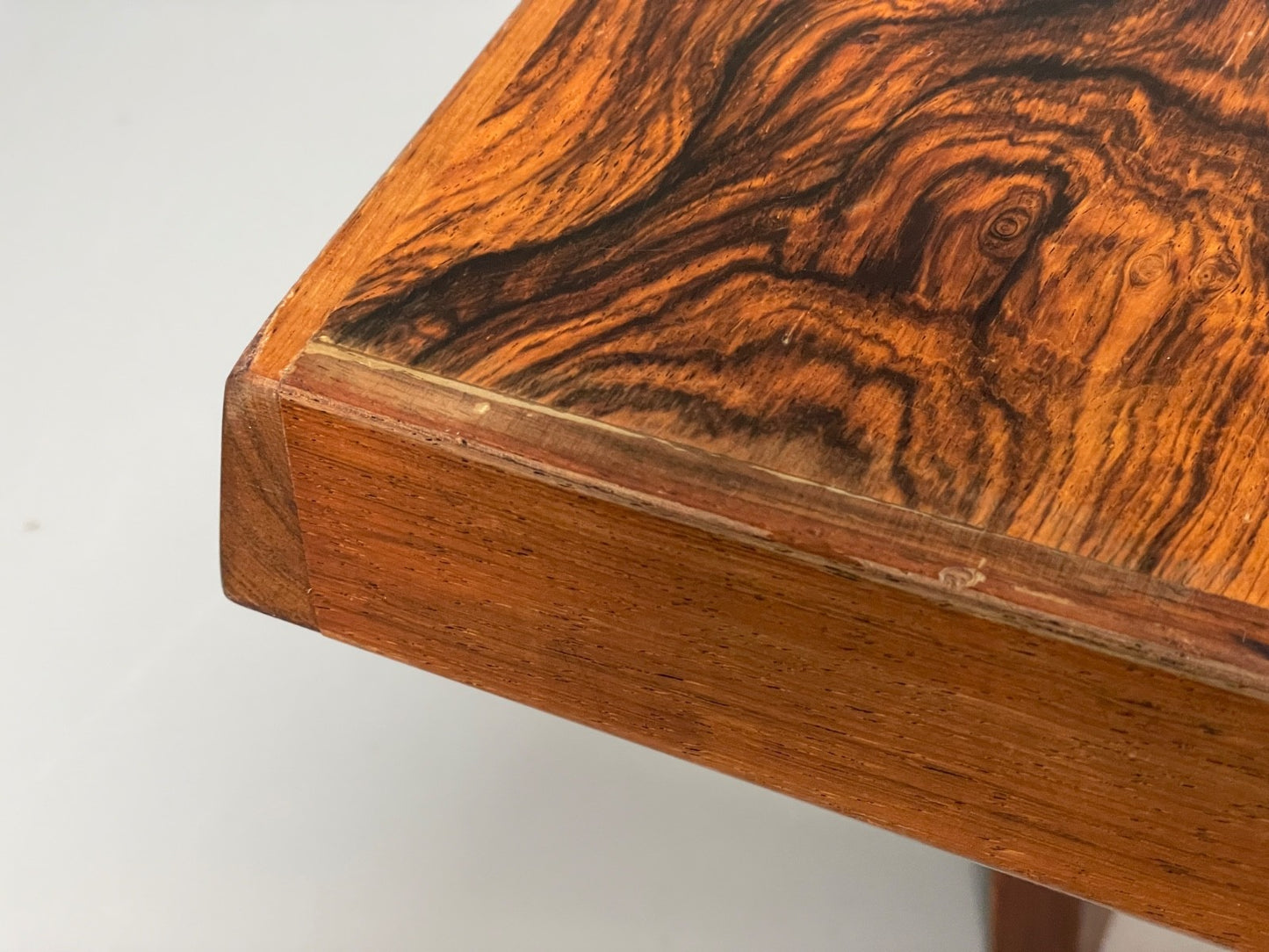 Vintage Danish Coffee Table - 1960s Mid Century Shaped Solid Legs EB11182 MWOO17