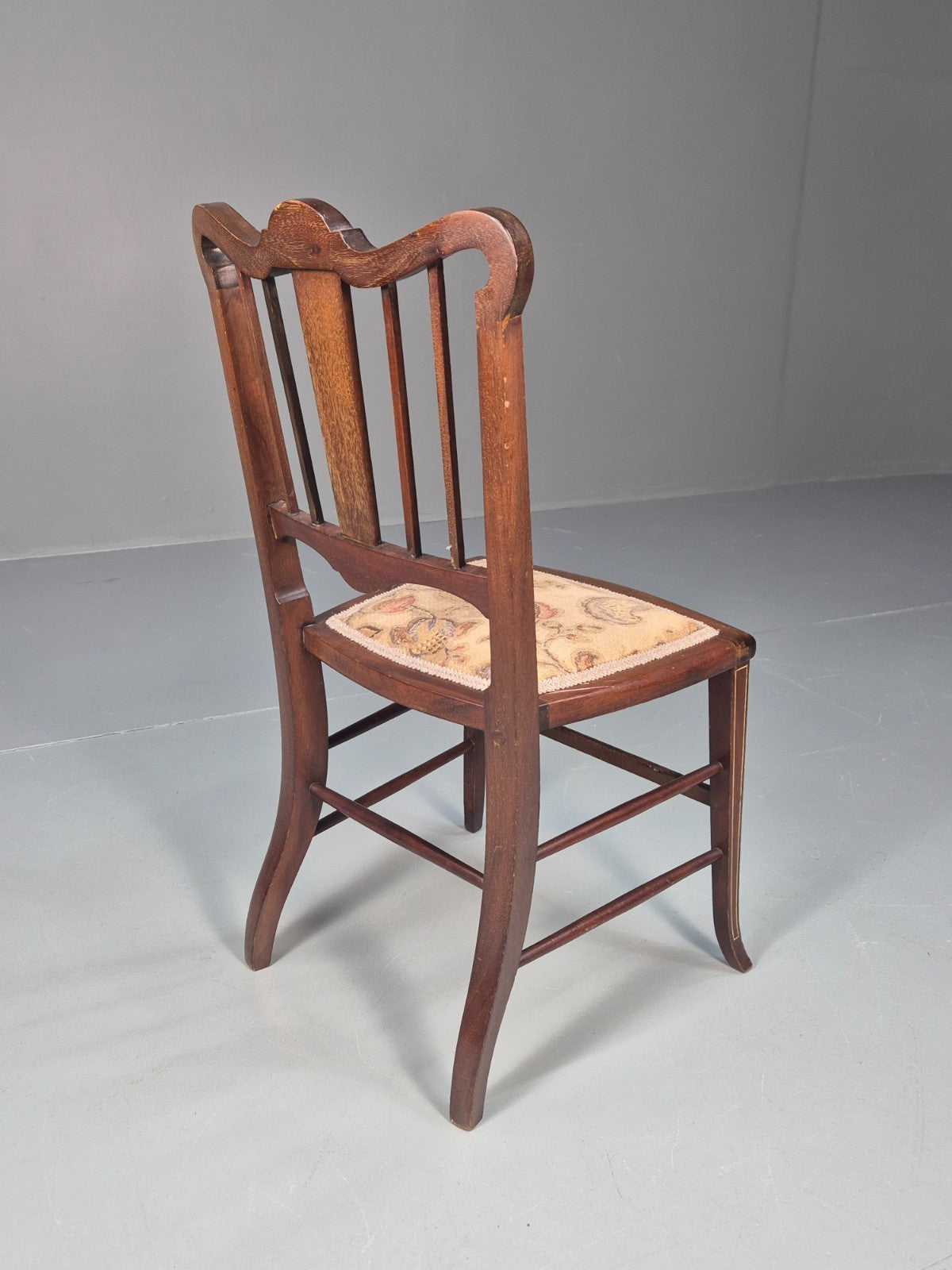 Antique Single Mahogany Chair ivorine inlay Edwardian Trevor Page  EB10641 VDIN9
