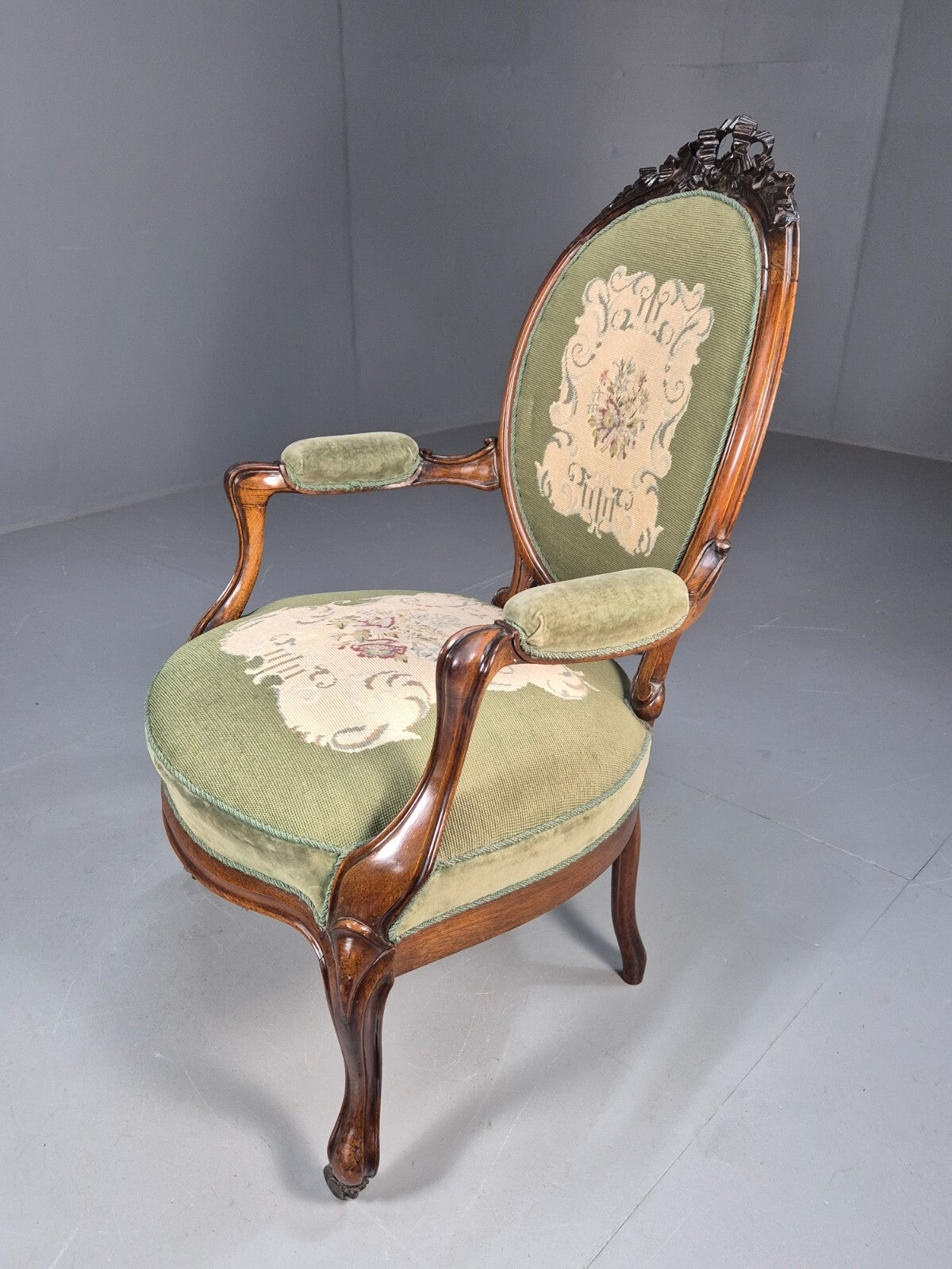 Vintage Danish Fauteuil Rococo French Style 1900s Revival Antique EB9601 VCAR - UKDK FURNITURE