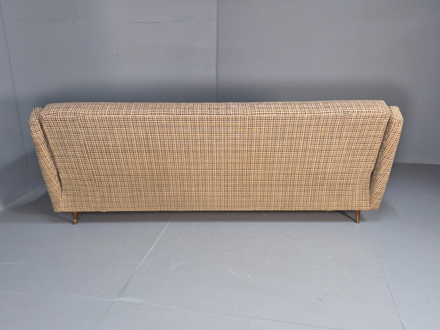 Vintage Mid Century Sofa Bed Teak Details to Arm 1960s Retro MCM EB9404 M4SS - UKDK FURNITURE