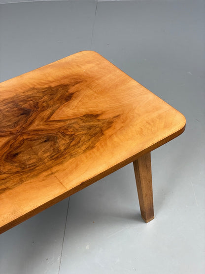 Vintage 1940s Side Table Walnut Top Folding Legs Eastern European EB11243 MWOO4