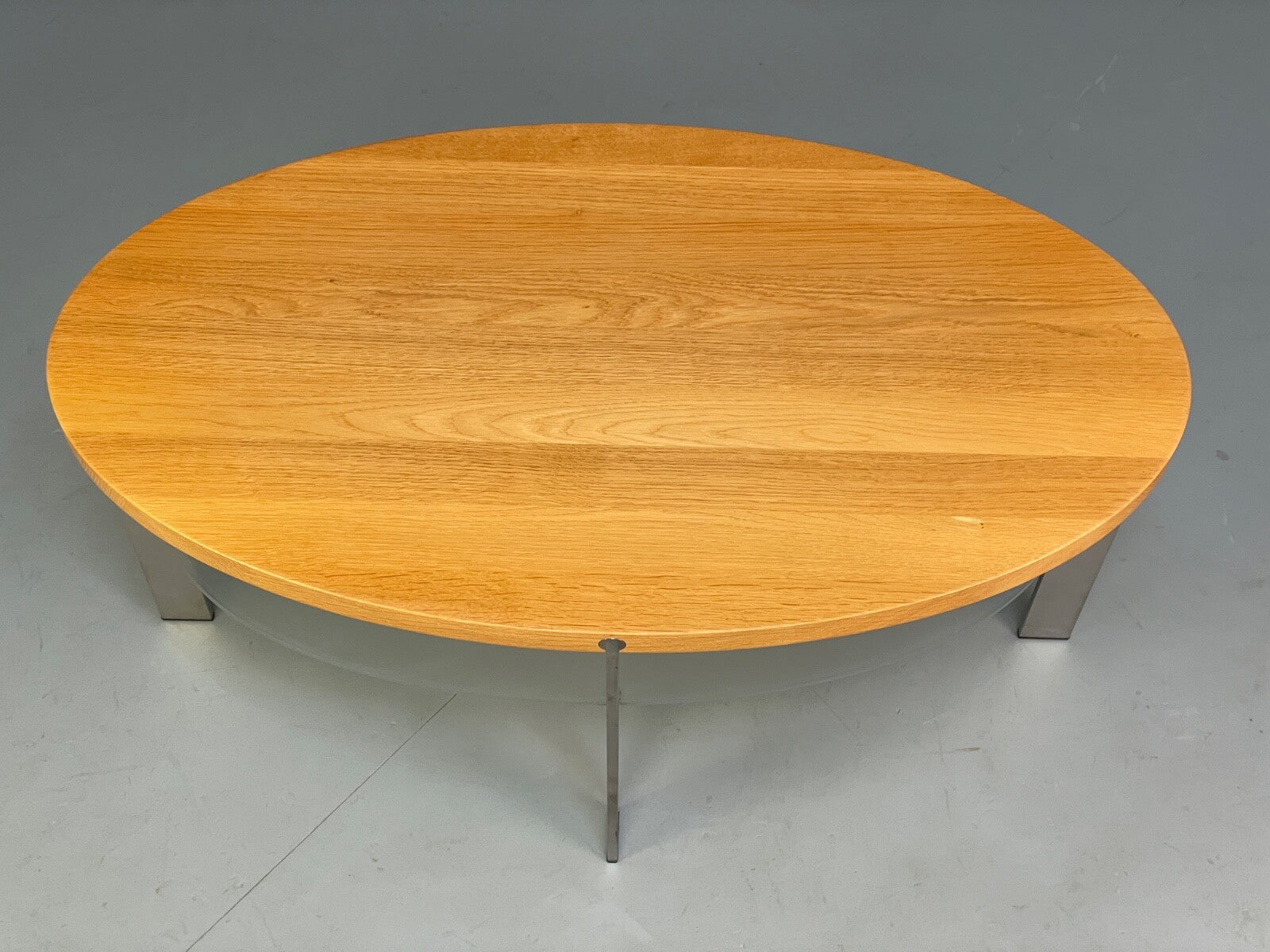 Danish Oval Coffee Table Oak Steel Designed By Ebbe Gehl Naver EB9509 MWOO - UKDK FURNITURE