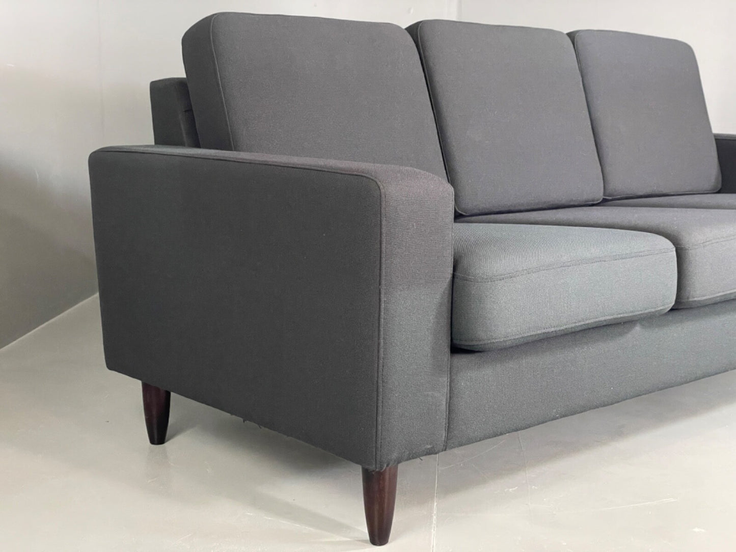 Modern Danish Sofa by Hurup Slate Grey Fabric Beech 1980s Style EB6120 M3SS5