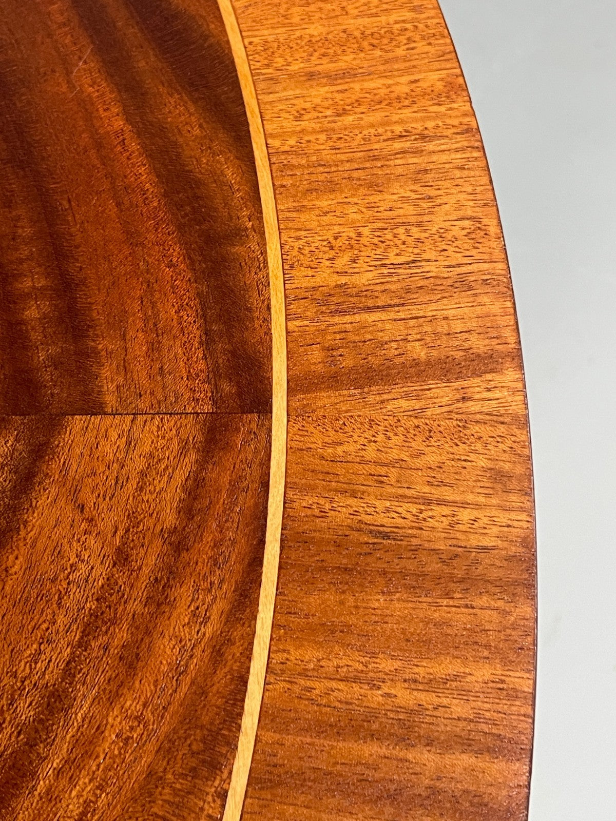 Vintage Art Deco Table Round Walnut Inlay 1950s Swedish EB11191 MWOO15