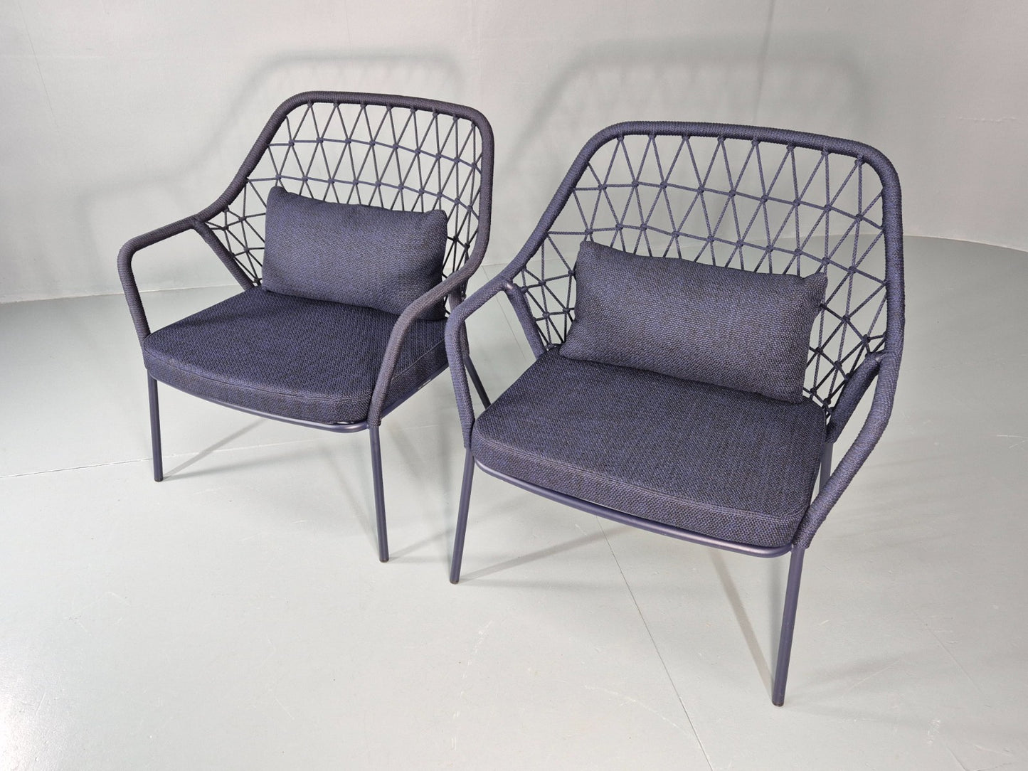 2 Pedrali Panarea 3679 Chairs Modern Design Blue Italian EB11426 MNOR5