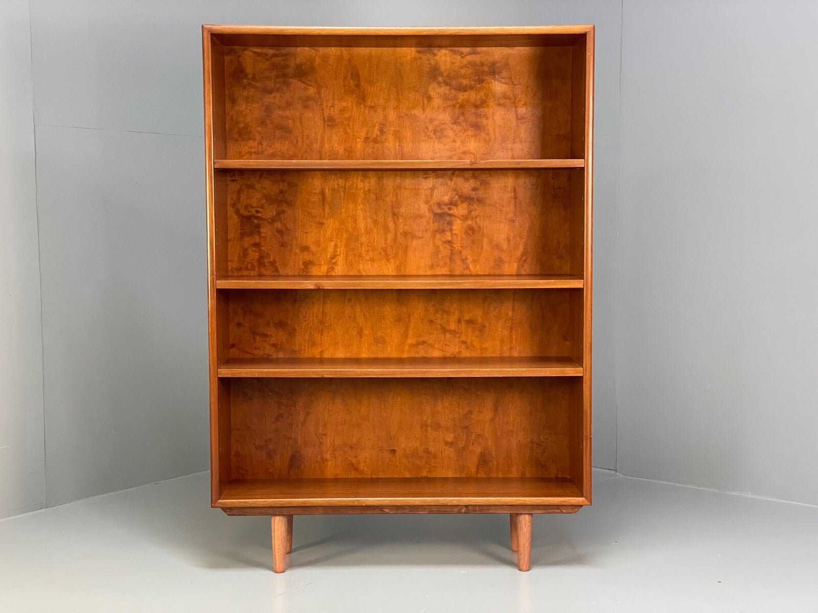 Vintage Danish Walnut Bookcase 1950s Retro Adjustable Shelving EB8812 MWOO - UKDK FURNITURE