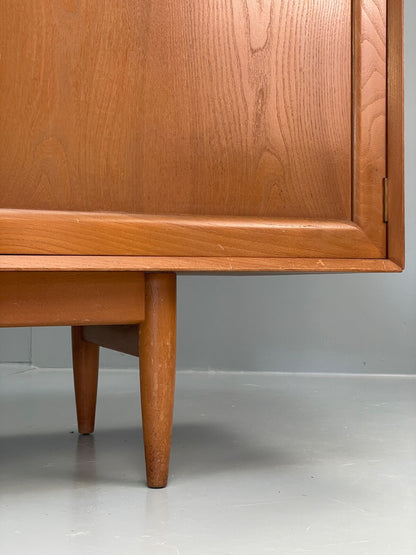 Vintage Scandart Elm Sideboard 1960s Mid Century Drawers Shelving EB9812 MWOO - UKDK FURNITURE