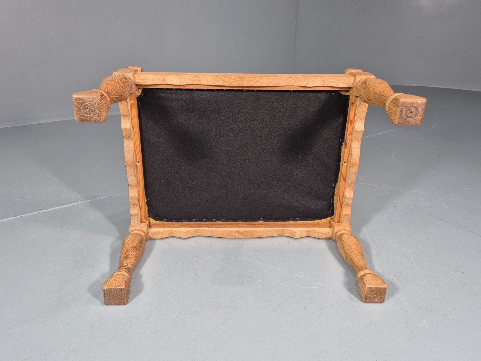 Henning Kjearnulf Style Footstool 1970s Retro Danish Oak EB10983 MFOO7