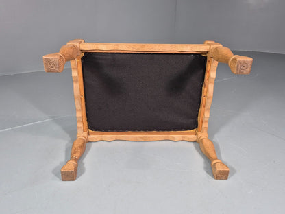 Henning Kjearnulf Style Footstool 1970s Retro Danish Oak EB10983 MFOO7