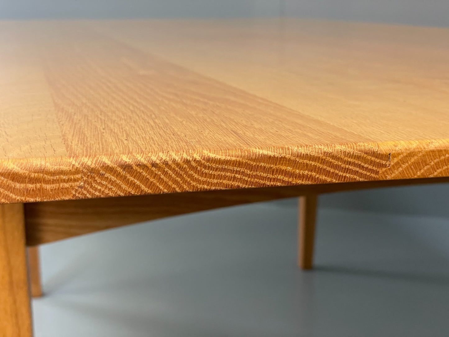 Modern Oak Dining Table - Solid Wood Removable Legs Post Modern  EB10944 MWOO16