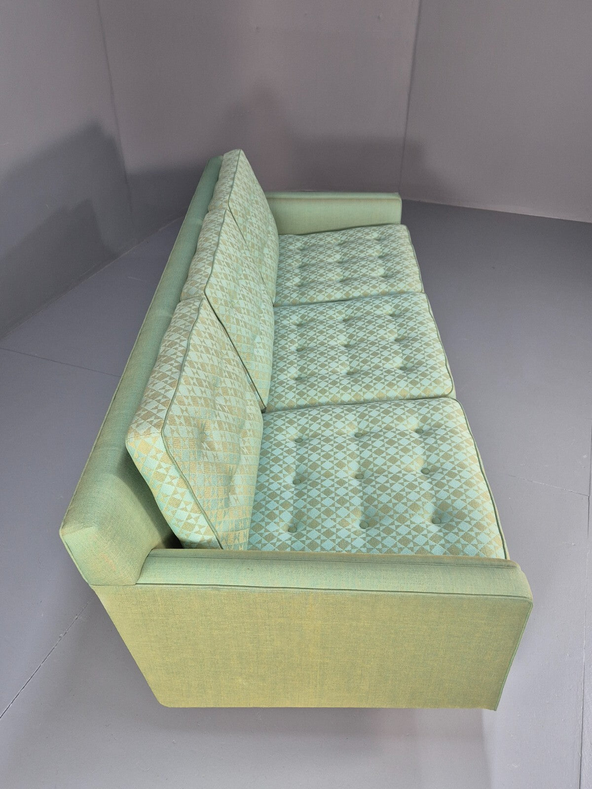 Vintage Swedish Dux Green 3 Seat Sofa 1960s Retro Mid Century EB7747 M3SS - UKDK FURNITURE